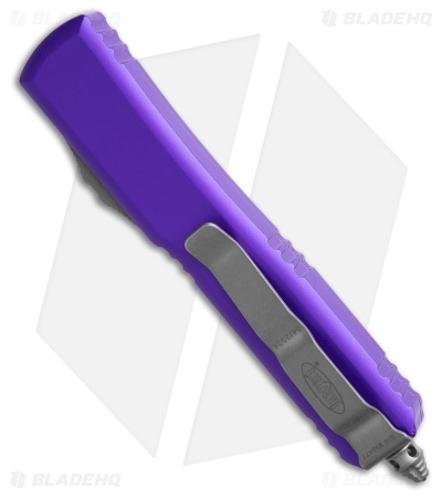 Microtech UTX-85 S/E OTF Automatic Knife Purple Aluminum (3.1" SW Serr)