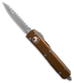 Microtech Ultratech D/E OTF Automatic Knife Tan (3.4" Satin Full Serr) 122-6 TA