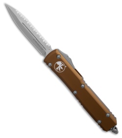 Microtech Ultratech D/E OTF Automatic Knife Tan Aluminum (3.4" SW Full Serr)