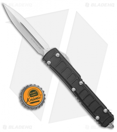 Microtech Ultratech II OTF Knife D/E Step Side Black Aluminum (3.4" Stonewash)