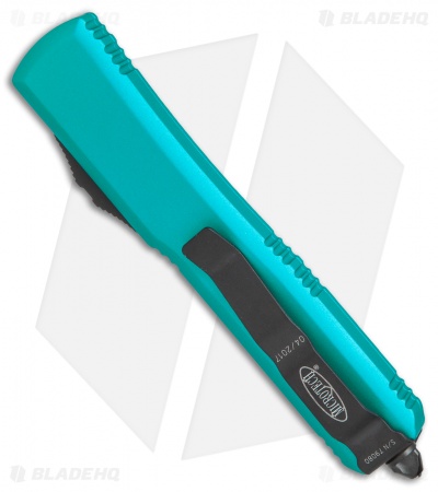 Microtech Ultratech D/E OTF Automatic Knife Turquoise (3.4" Black) 122-1TQ