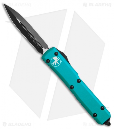 Microtech Ultratech D/E OTF Automatic Knife Turquoise (3.4" Black) 122-1TQ