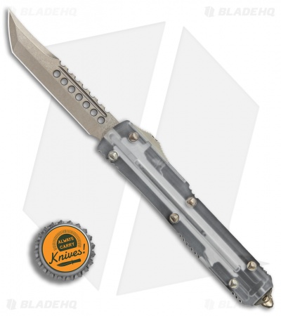 Microtech Ultratech Hellhound Tanto OTF Auto Knife Clear Top CC (Bronze SW) 