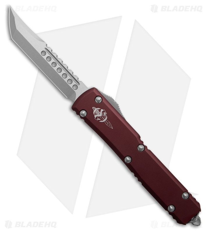 Microtech Ultratech Hellhound Tanto OTF Automatic Knife Merlot (3.4" SW)