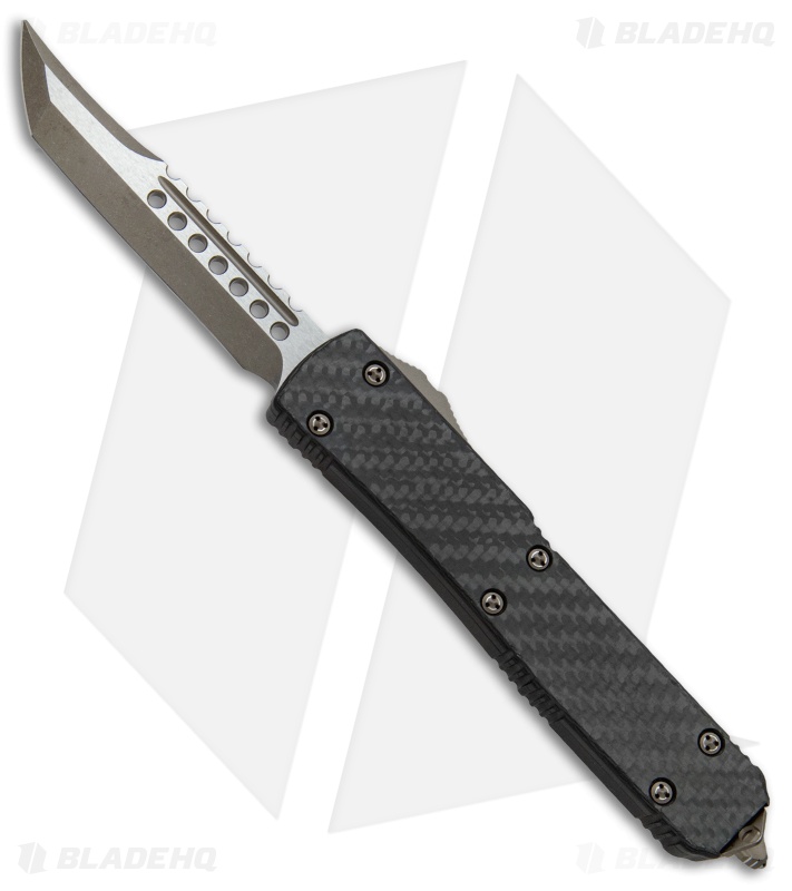 Microtech Ultratech Hellhound Tanto OTF Automatic Knife Carbon Fiber (3.4" SW)