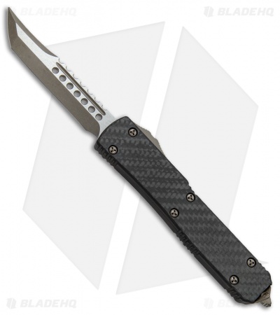 Microtech Ultratech Hellhound Tanto OTF Automatic Knife Carbon Fiber (3.4" SW)