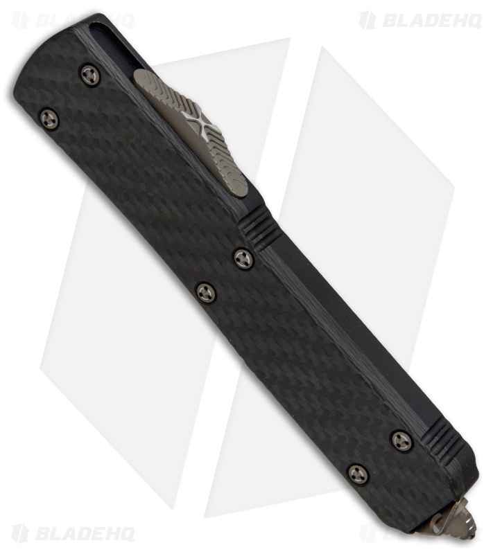 Microtech Ultratech Hellhound Tanto OTF Automatic Knife Carbon Fiber (3.4" SW)