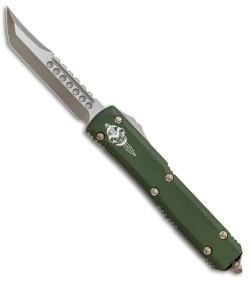 Microtech Ultratech Hellhound Tanto OTF Automatic OD Green (3.4" Bronze SW)