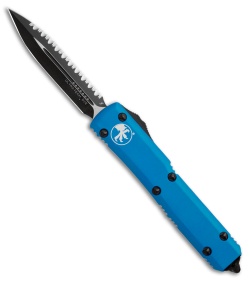 Microtech Ultratech Knife Blue D/E OTF Automatic (3.4&quot; Full Serr) 122-3BL | 20814