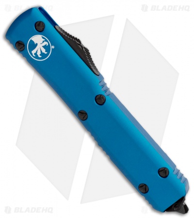 Microtech Ultratech Knife Blue D/E OTF Automatic (3.4" Full Serr) 122-3BL