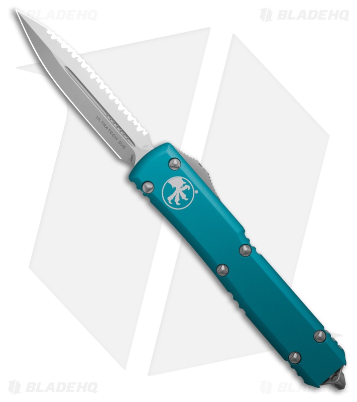 Microtech Ultratech OTF D/E Automatic Knife Blue (3.4" Satin Full Serr)
