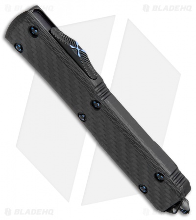 Microtech Ultratech Hellhound Tanto OTF Auto Carbon Fiber (3.4" Two-Tone)