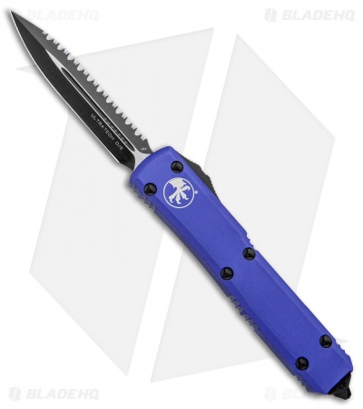 Microtech Ultratech D/E OTF Knife Purple (3.44" Black Full Serr) 122-3PU