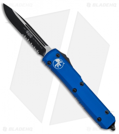 Microtech Ultratech S/E OTF Automatic Knife Blue (3.4" Black Serr) 121-2BL