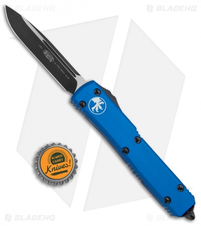 Microtech Ultratech S/E OTF Automatic Knife Blue CC (3.4" Black) 121-1BL