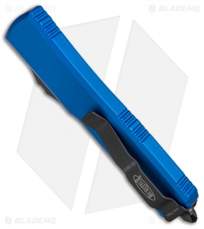 Microtech Ultratech S/E OTF Automatic Knife Blue CC (3.4" Black) 121-1BL