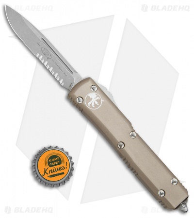 Microtech Ultratech S/E OTF Automatic Tan (3.4" Apocalyptic Serr) 121-11APTA