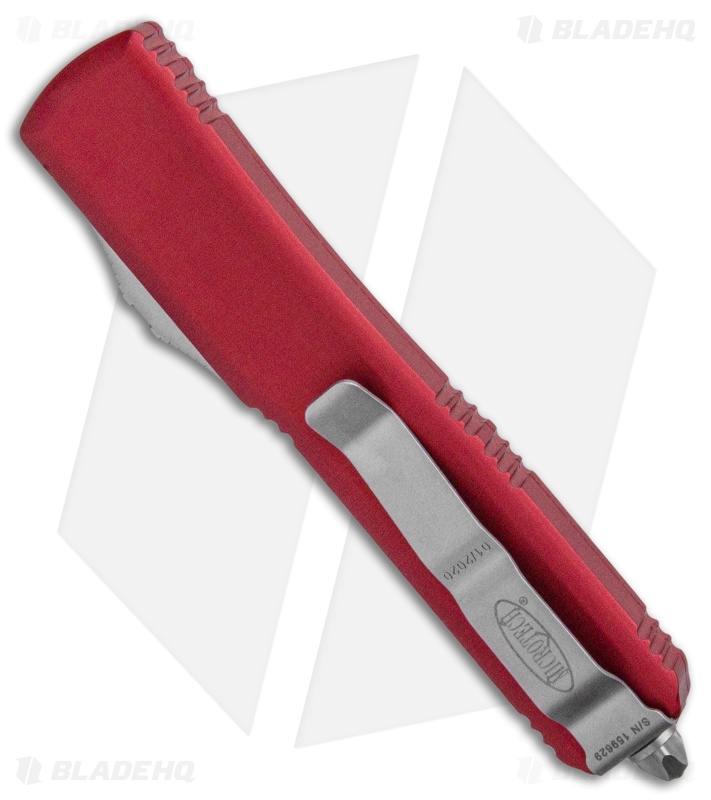 Microtech Ultratech S/E OTF Automatic Knife Red (3.4" Stonewash) 121-10RD -  Blade HQ