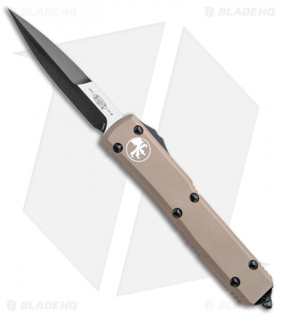 Microtech Ultratech Bayonet OTF Automatic Knife Tan CC (3.4" Black) 120-1TA