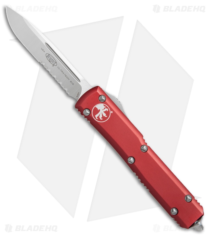 Microtech Ultratech S/E OTF Automatic Knife Red (3.4" Satin Serr) 121-5RD