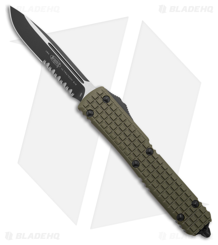 Microtech Ultratech S/E OTF Automatic Knife OD Green Frag (3.4"Black Serr)
