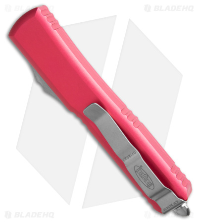 Microtech Ultratech S/E OTF Automatic Knife Pink Alum (3.4" SW Serr) 121-11PK