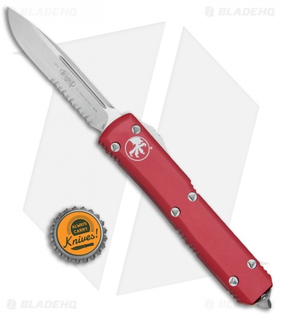 Microtech Ultratech S/E OTF Automatic Knife CC Red (3.4" Stonewash Serr)