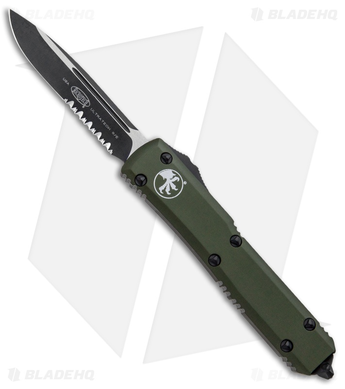 Microtech Ultratech S/E OTF Automatic Knife OD Green (3.4" Black Serr)