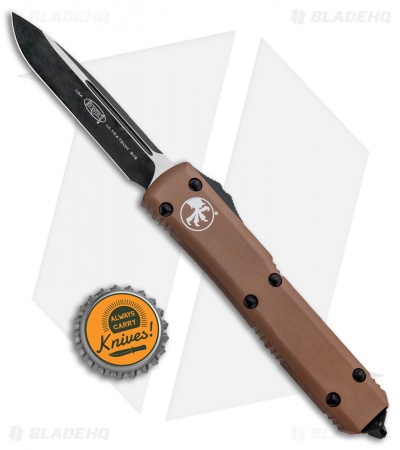 Microtech Ultratech S/E OTF Automatic Knife Tan CC (3.4" Black) 121-1TA