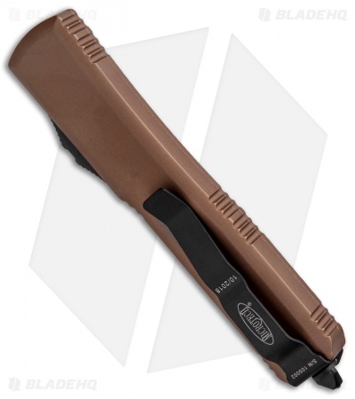 Microtech Ultratech S/E OTF Automatic Knife Tan CC (3.4" Black) 121-1TA