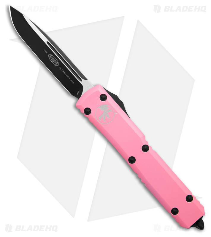 Microtech Ultratech S/E OTF Automatic Knife Pink Alum (3.4" Black) 121-1BPK