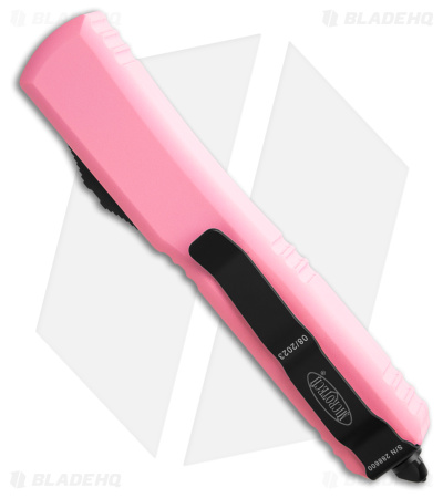 Microtech Ultratech D/E OTF Automatic Knife Pink Alum (3.4" Black Serr) 122-2BPK