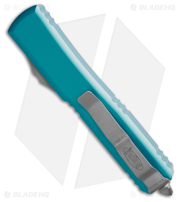Microtech Ultratech S/E OTF Automatic Knife Turquoise (3.4" Apocalyptic Serr)