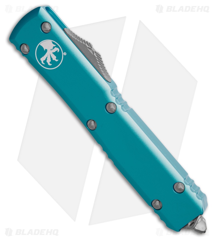 Microtech Ultratech S/E OTF Automatic Knife Turquoise (3.4" Apocalyptic Serr)