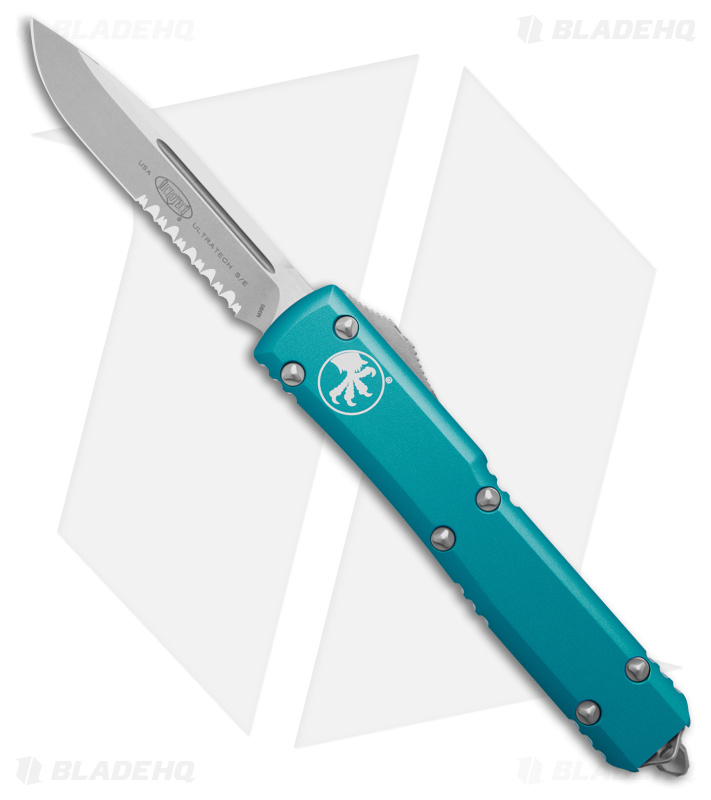 Microtech Ultratech S/E OTF Automatic Knife Turquoise (3.4" Satin Serr)