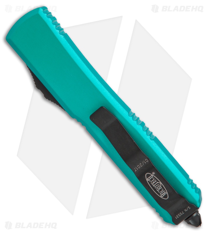 Microtech Ultratech S/E OTF Automatic Knife Turquoise CC (3.4" Black Serr)