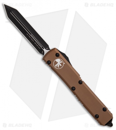 Microtech Ultratech Spartan OTF Automatic Knife Tan CC (3.4" Black) 223-1TA