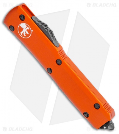 Microtech Ultratech T/E OTF Automatic Knife Tri-Grip Orange (3.4" Black Serr)