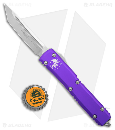 Microtech Ultratech Tanto OTF Automatic Knife Purple (3.4" Satin) 123-4PU