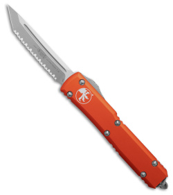 Microtech Ultratech T/E OTF Automatic Knife Orange (3.4" Stonewash Full Serr)