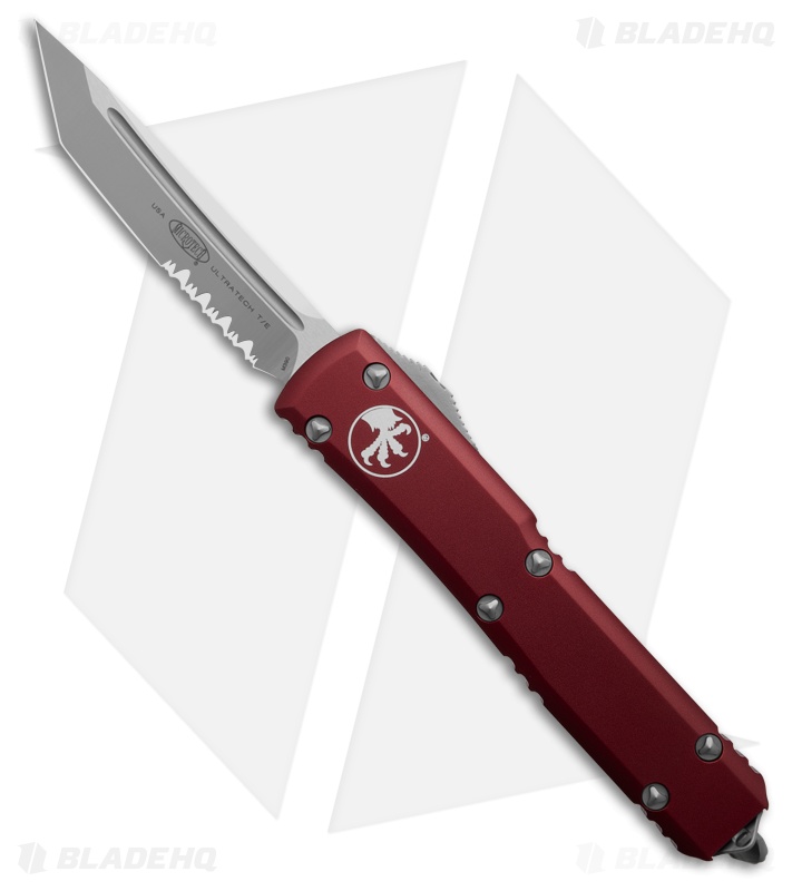 Microtech Ultratech T/E OTF Auto Knife Merlot Red (3.4" Satin Serr) 123-5 MR