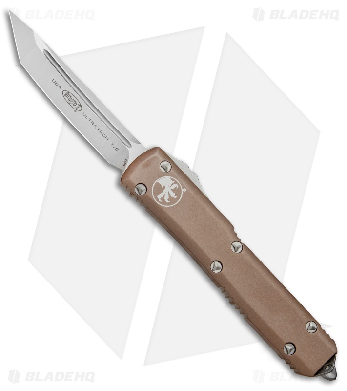 Microtech Ultratech T/E OTF Automatic Knife Tan CC (3.4" Satin) 123-4TA
