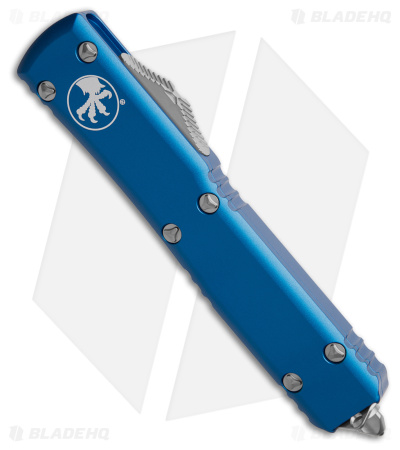 Microtech Ultratech T/E OTF Automatic Knife Blue (3.4" Stonewash Full Serr)