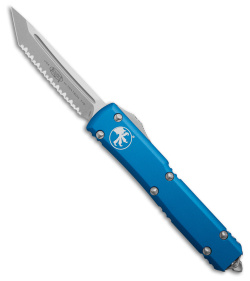 Microtech Ultratech T/E OTF Automatic Knife Blue (3.4" Stonewash Full Serr)