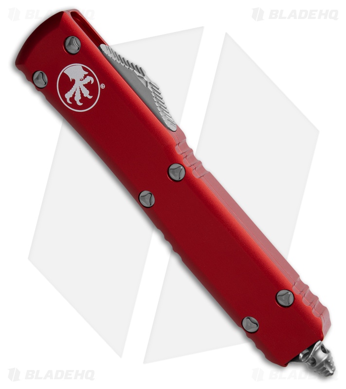 Microtech Ultratech T/E OTF Automatic Knife Red Aluminum (3.4" SW Full Serr)