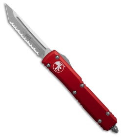 Microtech Ultratech T/E OTF Automatic Knife Red Aluminum (3.4" SW Full Serr)
