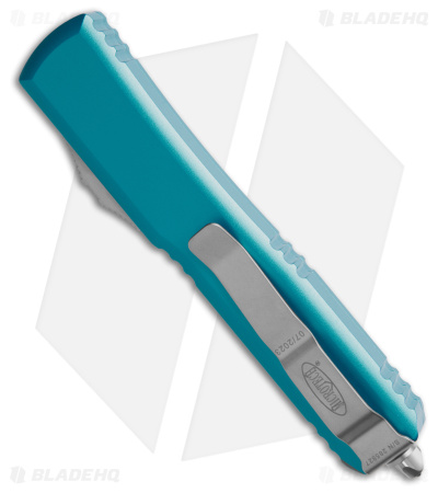 Microtech Ultratech T/E OTF Automatic Knife Turquoise (3.4" Stonewash Full Serr)