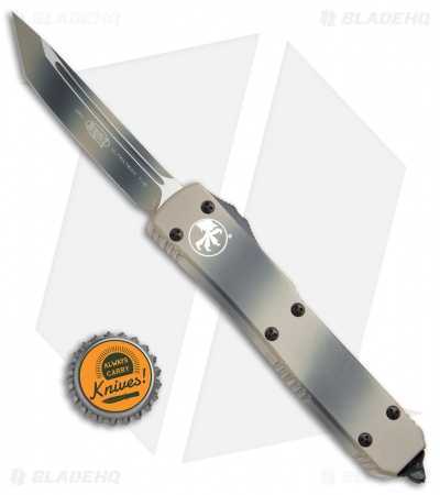 Microtech Ultratech T/E OTF Automatic Knife (3.4" Tan Camo) 123-1TC