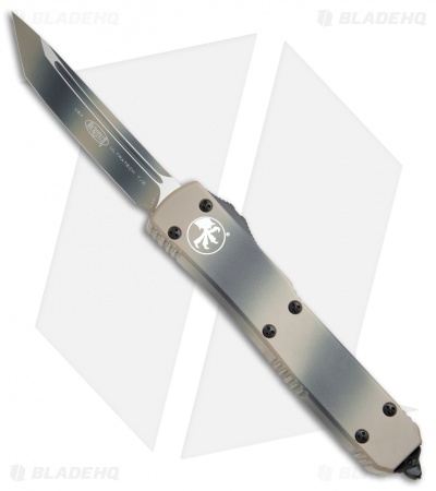 Microtech Ultratech T/E OTF Automatic Knife (3.4" Tan Camo) 123-1TC