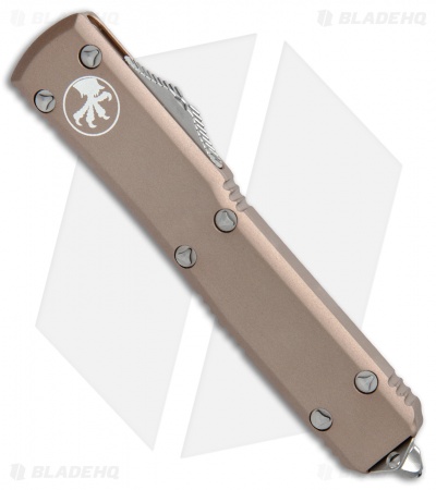 Microtech Ultratech T/E OTF Automatic Knife Tan CC (3.4" Satin Serr)